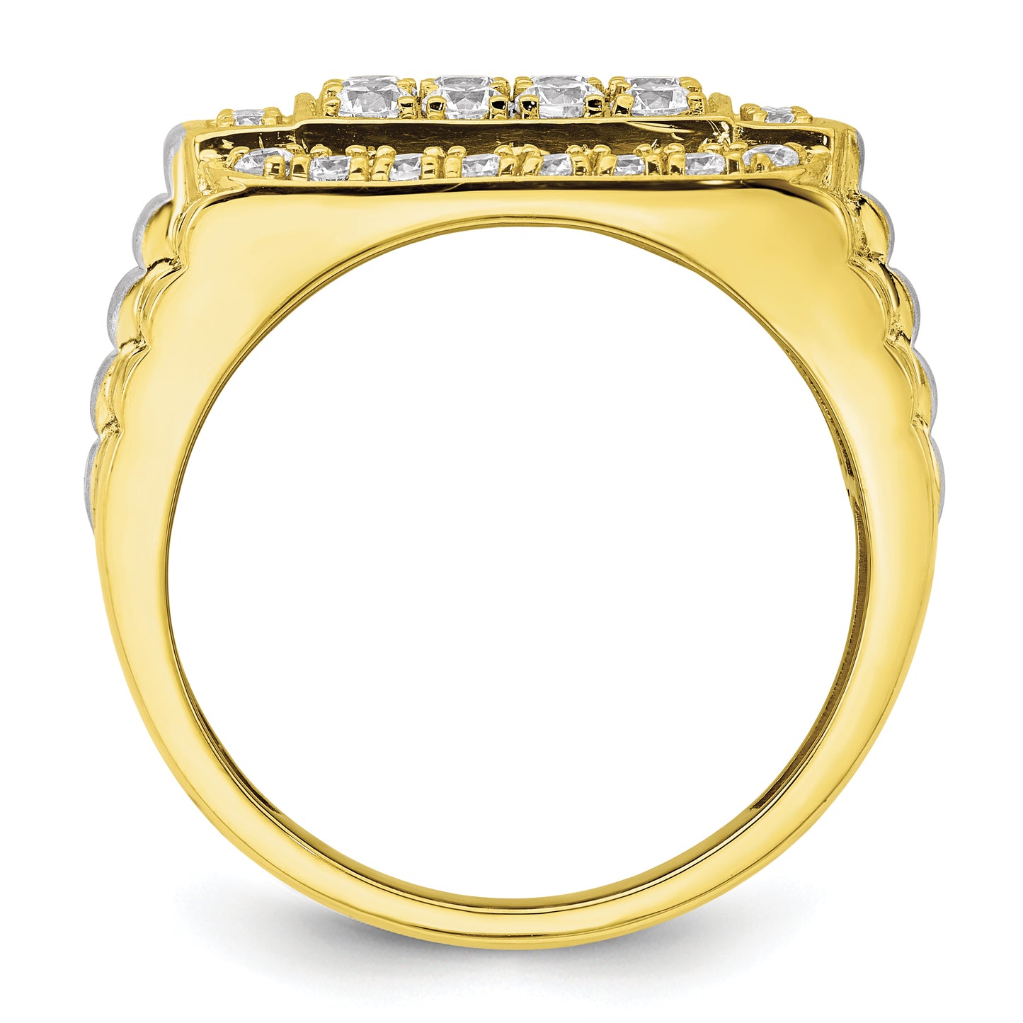 10k Yellow Gold 1 3/8 Ct. Lab Grown Diamond VS/SI+ G+ Men's Ring