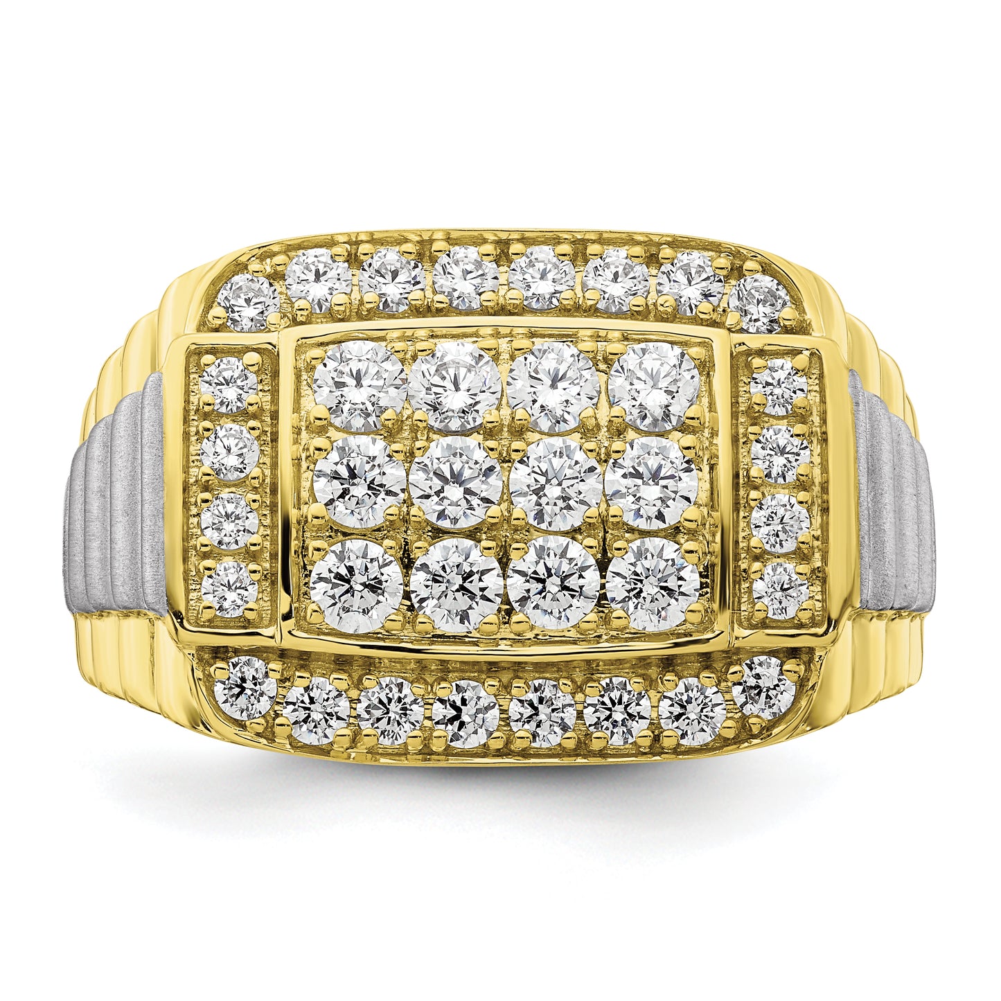 10k Yellow Gold 1 3/8 Ct. Lab Grown Diamond VS/SI+ G+ Men's Ring