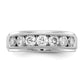 10k White Gold 1 1/2 Ct. Lab Grown Diamond VS/SI+ G+ Seven Stone Men's Ring