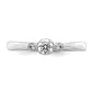 First Promise 14k White Gold 1/4 Ct. Lab Grown Diamond VS/SI+ G+ Petite Engagement Ring