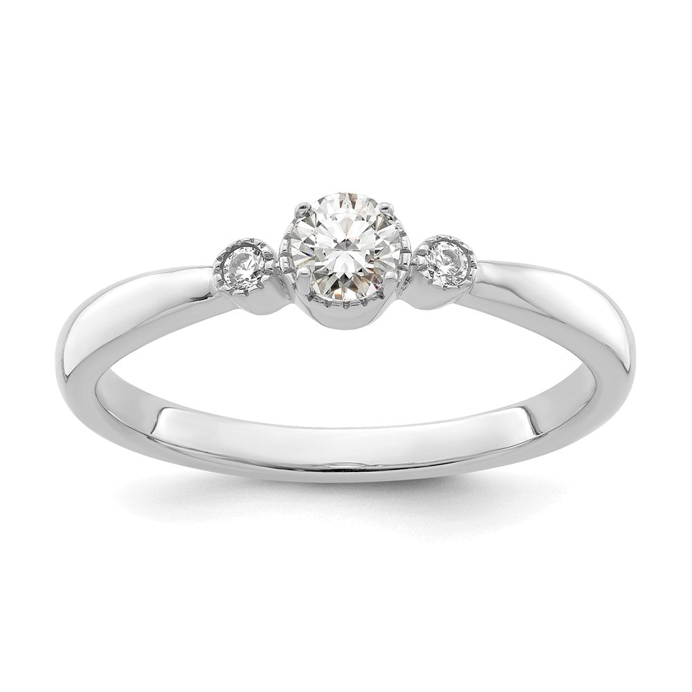 First Promise 14k White Gold 1/4 Ct. Lab Grown Diamond VS/SI+ G+ Petite Engagement Ring