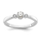 First Promise 14k White Gold 1/4 Ct. Lab Grown Diamond VS/SI+ G+ Petite Engagement Ring