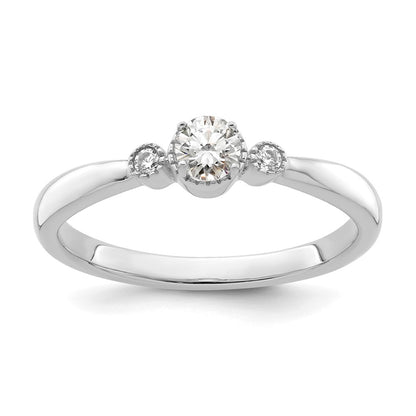 First Promise 14k White Gold 1/4 Ct. Lab Grown Diamond VS/SI+ G+ Petite Engagement Ring