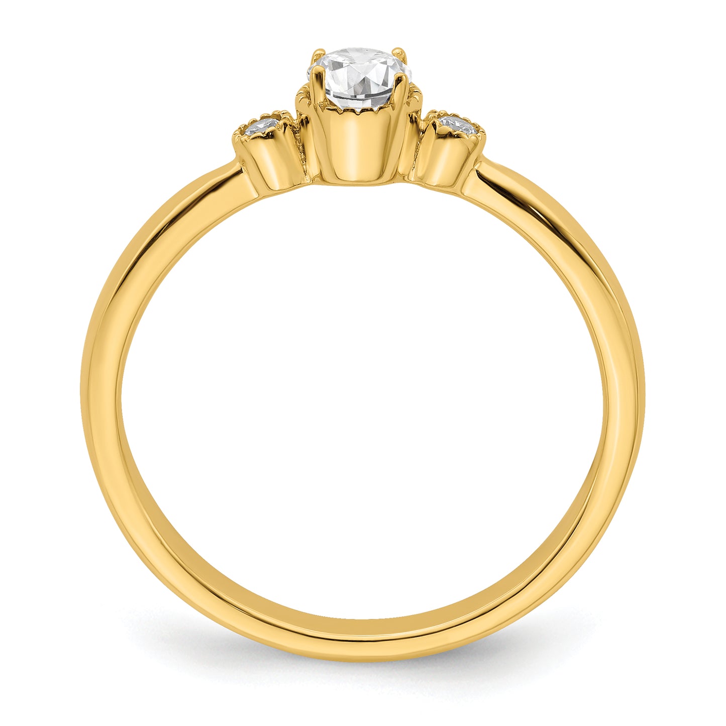 14k Yellow Gold First Promise 1/4 Ct. Lab Grown Diamond VS/SI+ G+ Petite Engagement Ring