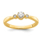 14k Yellow Gold First Promise 1/4 Ct. Lab Grown Diamond VS/SI+ G+ Petite Engagement Ring