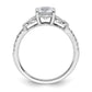 14k White Gold 1/5 Ct. Lab Grown Diamond VS/SI+ G+ 1 Ct. Center Round Engagement Ring