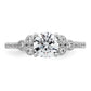 14k White Gold 1/5 Ct. Lab Grown Diamond VS/SI+ G+ 1 Ct. Center Round Engagement Ring