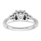 14k White Gold 1/5 Ct. Lab Grown Diamond VS/SI+ G+ 1 Ct. Center Round Engagement Ring