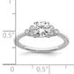 14k White Gold 1/5 Ct. Lab Grown Diamond VS/SI+ G+ 1 Ct. Center Round Engagement Ring