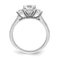 14k White Gold 3/8 Ct. Lab Grown Diamond VS/SI+ G+ 1 Ct. Center Round Engagement Ring