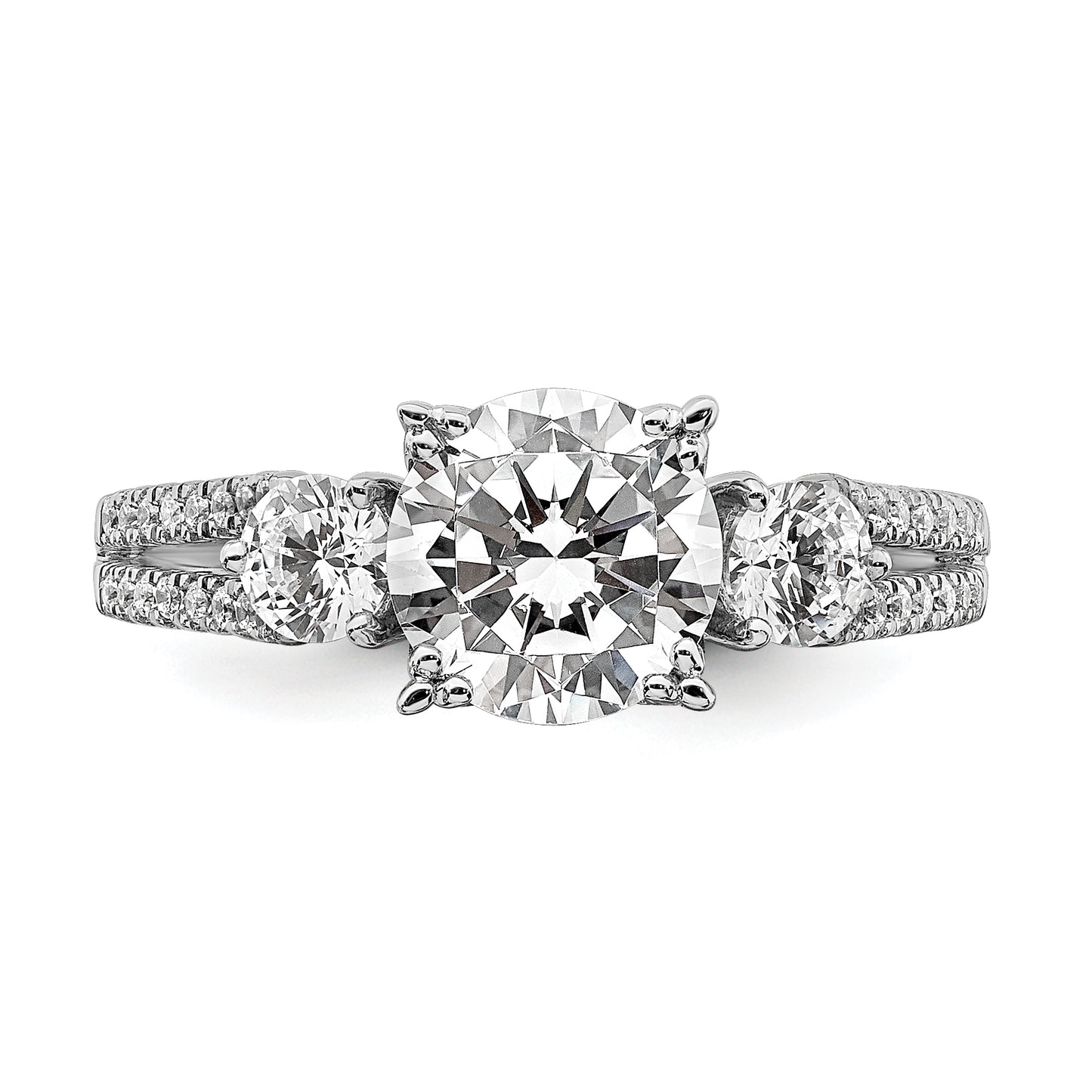 14K White Gold Lab Grown Diamond VS/SI FGH Engagement Ring