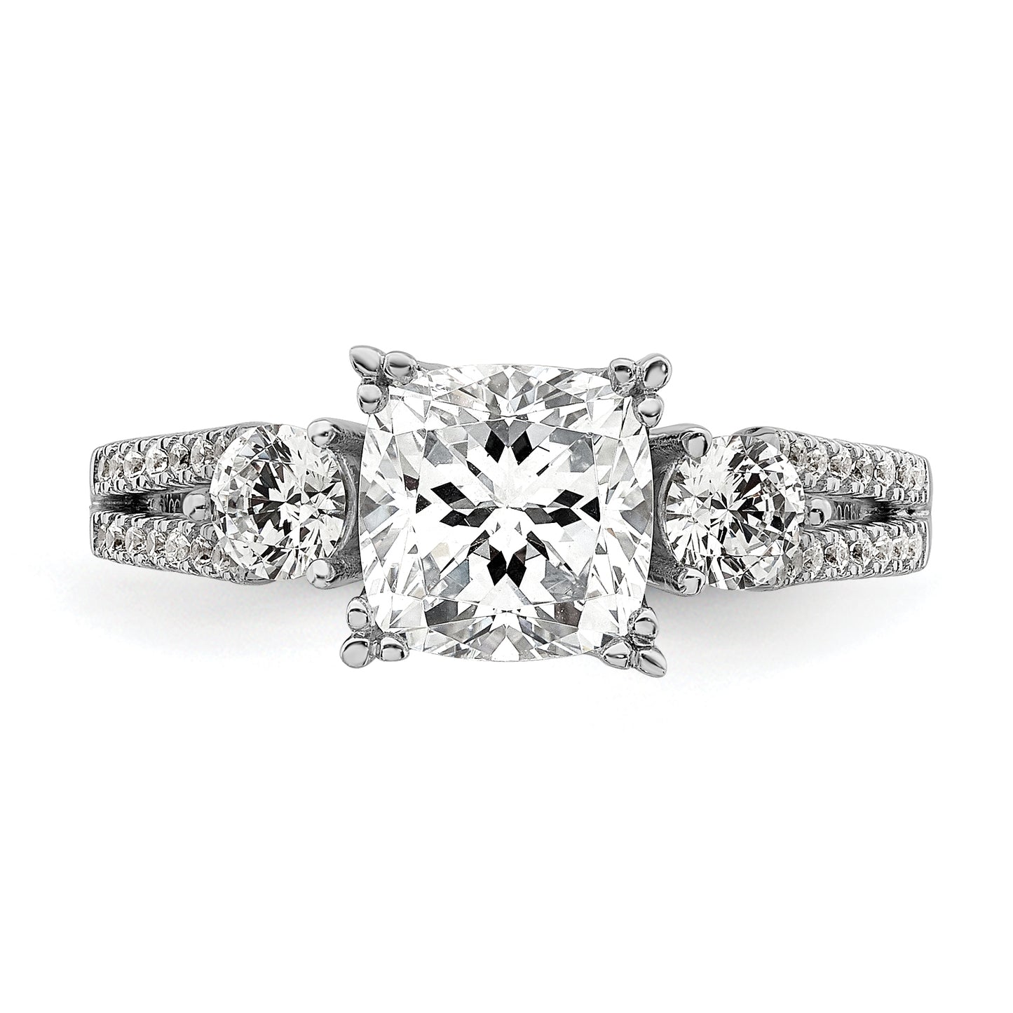 14K White Gold Lab Grown Diamond VS/SI FGH Engagement Ring