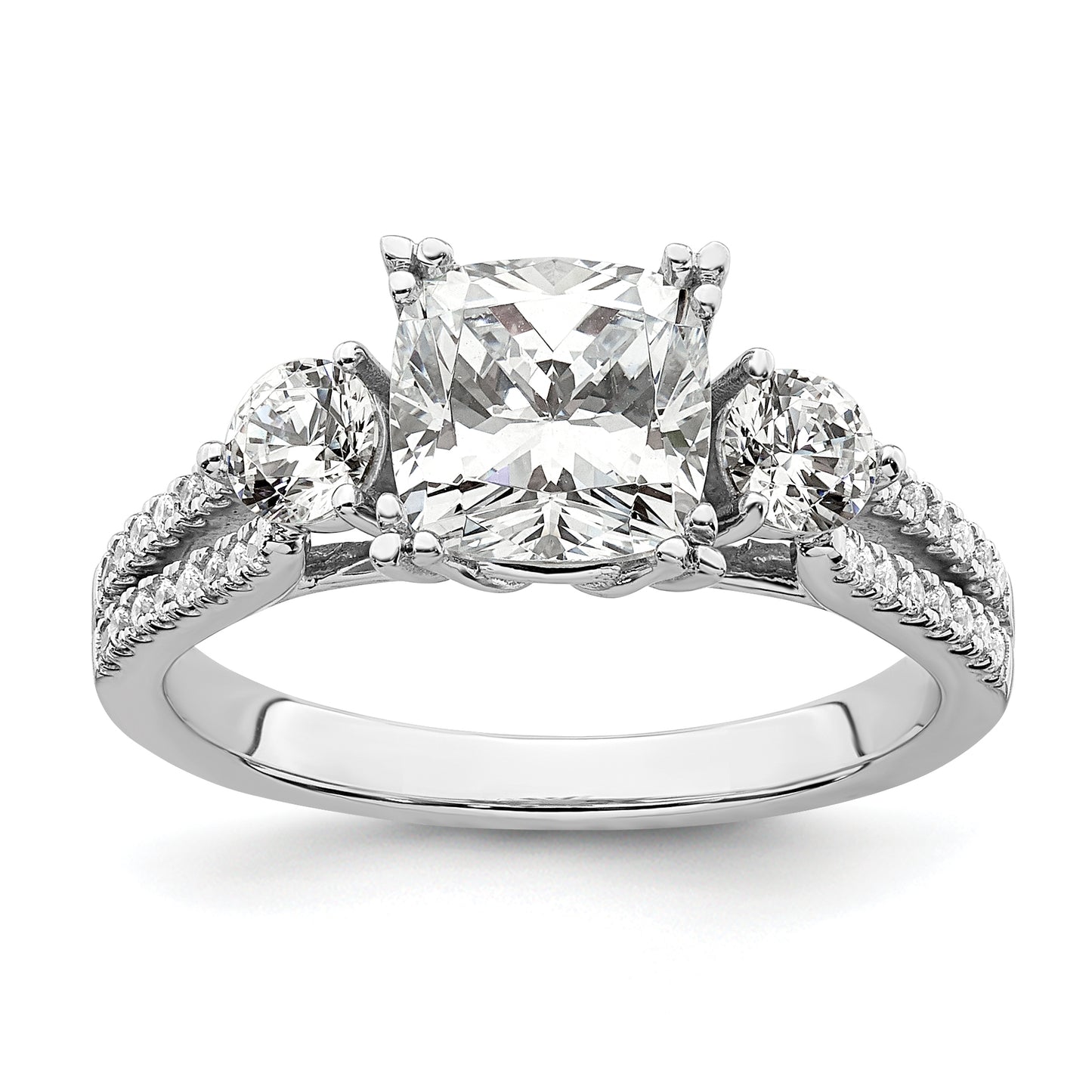 14K White Gold Lab Grown Diamond VS/SI FGH Engagement Ring