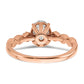 14k Rose Gold 1/8 Ct. Lab Grown Diamond VS/SI+ G+ 1 Ct. Center Oval Engagement Ring