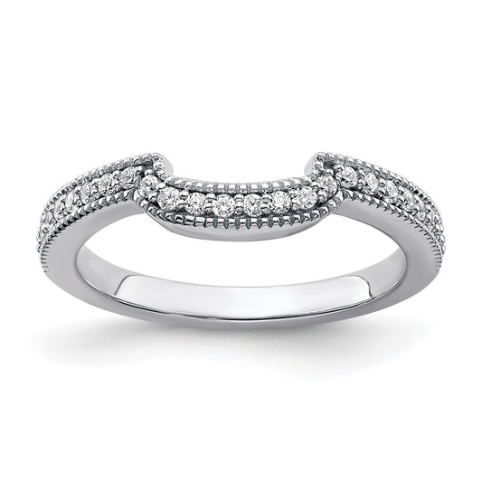 14K White Gold Lab Grown Diamond VS/SI+ G+ Wedding Band Ring