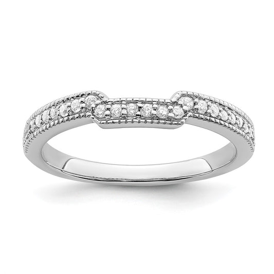 14K White Gold Lab Grown Diamond VS/SI+ G+ Wedding Band Ring