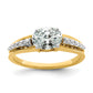 14k Two-tone Two Tone 1/6 Ct. Lab Grown Diamond VS/SI+ G+ 1 Ct. Center Oval Engagement Ring