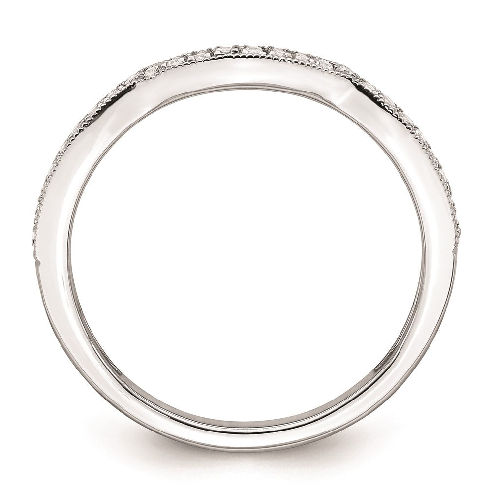 0.12 Ct. Natural Diamond 14k White Polish Matching Wedding Wedding Band Ring (Custom Order)