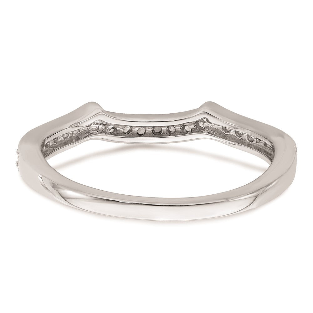 0.12 Ct. Natural Diamond 14k White Polish Matching Wedding Wedding Band Ring (Custom Order)