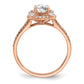 14k Rose Gold 3/8 Ct. Lab Grown Diamond VS/SI+ G+ 1 Ct. Center Oval Engagement Ring