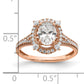 14k Rose Gold 3/8 Ct. Lab Grown Diamond VS/SI+ G+ 1 Ct. Center Oval Engagement Ring