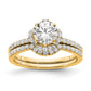 14k Yellow Gold Lab Grown Diamond VS/SI FGH Round Engagement. Ring