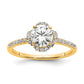 14k Yellow Gold Lab Grown Diamond VS/SI+ G+ Round Engagement. Ring