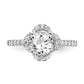 14K White Gold Lab Grown Diamond VS/SI FGH Round Engagement. Ring