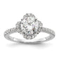 14K White Gold Lab Grown Diamond VS/SI FGH Round Engagement. Ring