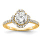 14k Yellow Gold Lab Grown Diamond VS/SI+ G+ Round Engagement. Ring