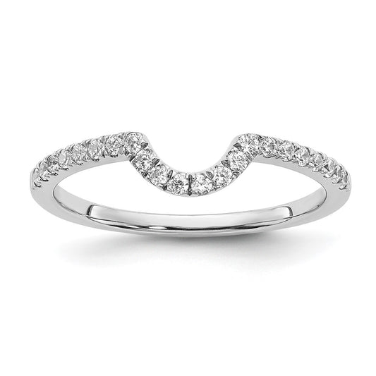 14K White Gold Lab Grown Diamond VS/SI+ G+ Matching Wedding Band Ring
