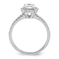 14K White Gold Lab Grown Diamond VS/SI+ G+ Oval Engagement. Ring