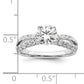 14k White Gold 5/8 Ct. Lab Grown Diamond VS/SI+ G+ 1 Ct. Center Round Engagement Ring