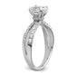 14k White Gold 5/8 Ct. Lab Grown Diamond VS/SI+ G+ 1 Ct. Center Oval Engagement Ring