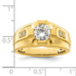 14k Yellow Gold 1/15 Ct. Lab Grown Diamond VS/SI+ G+ Men's Ring