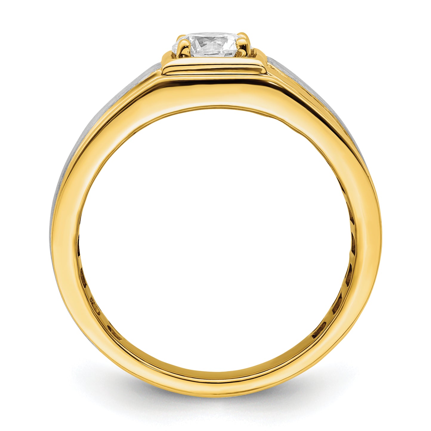 14K Two-Tone Lab Grown Diamond VS/SI+ G+ Men's Ring