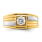 14K Two-Tone Lab Grown Diamond VS/SI+ G+ Men's Ring