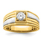 14K Two-Tone Lab Grown Diamond VS/SI+ G+ Men's Ring