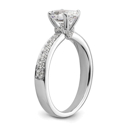 14K White Gold True Origin 1/4 Carat Lab Grown Diamond Vs D E F Semi Mount Oval Engagement Ring