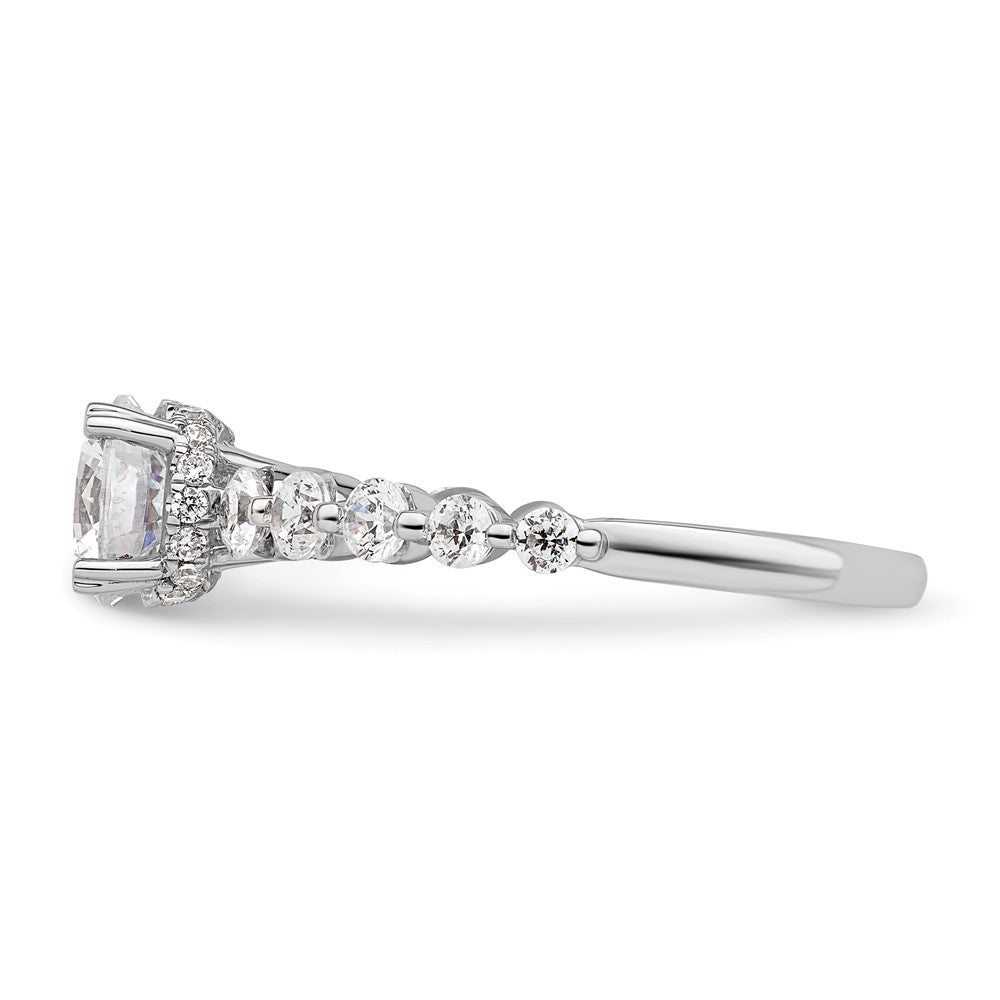 14k White Gold 3/4 Ct. Lab Grown Diamond VS/SI+ G+ 3/4 Ct. cetner Round Semi Mount Solitaire Engagement Ring