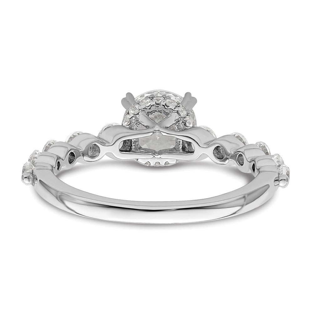14k White Gold 3/4 Ct. Lab Grown Diamond VS/SI+ G+ 3/4 Ct. cetner Round Semi Mount Solitaire Engagement Ring