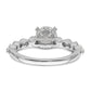 14k White Gold 3/4 Ct. Lab Grown Diamond VS/SI+ G+ 3/4 Ct. cetner Round Solitaire Engagement Ring