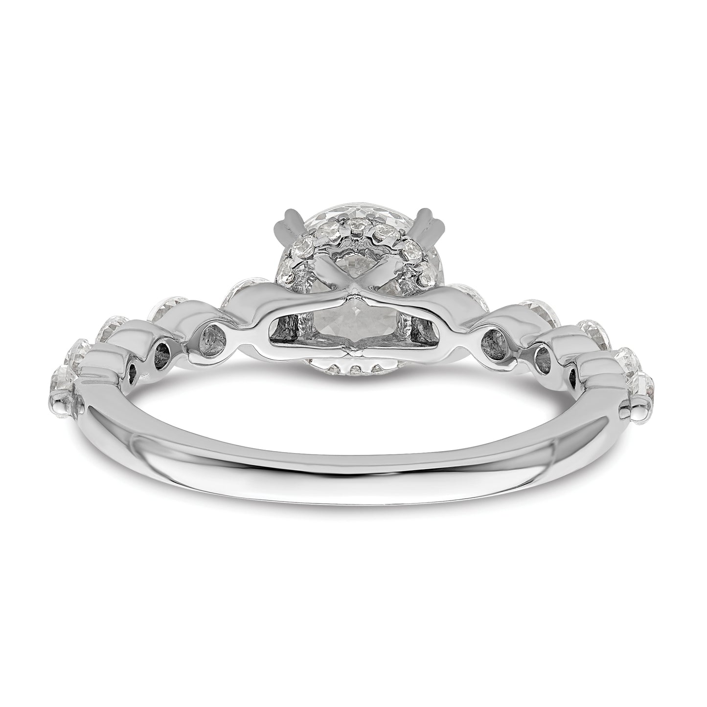 14k White Gold 3/4 Ct. Lab Grown Diamond VS/SI+ G+ 3/4 Ct. cetner Round Solitaire Engagement Ring