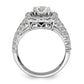 14k White Gold 1 1/3 Ct. Lab Grown Diamond VS/SI+ G+ 1 Ct. Center Round Engagement Ring