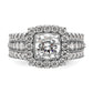 14k White Gold 1 1/3 Ct. Lab Grown Diamond VS/SI+ G+ 1 Ct. Center Round Engagement Ring