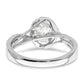 14k White Gold 1 Ct. Certified Lab Grown Diamond VS/SI+ G+ Round Bypass Engagement Ring