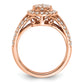 14k Rose Gold 1 1/4 Ct. Lab Grown Diamond VS/SI+ G+ Cluster Engagement Ring