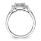 14k White Gold 1/2 Ct. Lab Grown Diamond VS/SI+ G+ Cluster Engagement Ring