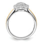 14k Two-tone Two Tone 1/2 Ct. Lab Grown Diamond VS/SI+ G+ Cluster Engagement Ring