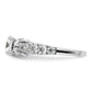 14k White Gold 3/4 Ct. Lab Grown Diamond VS/SI+ G+ 1 Ct. Center Round Shared Prong Engagement Ring